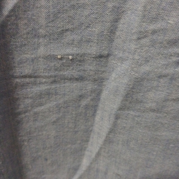 Vintage Orvis Fishing Lightweight Short Sleeved Chambray 1 Pocket Button Down L - Picture 11 of 11